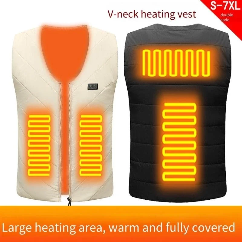 

New Heated Vest for Men Women 4 Zone Electric Heating Jacket USB Rechargeable Smart Control Dual Temperature Waistcoat