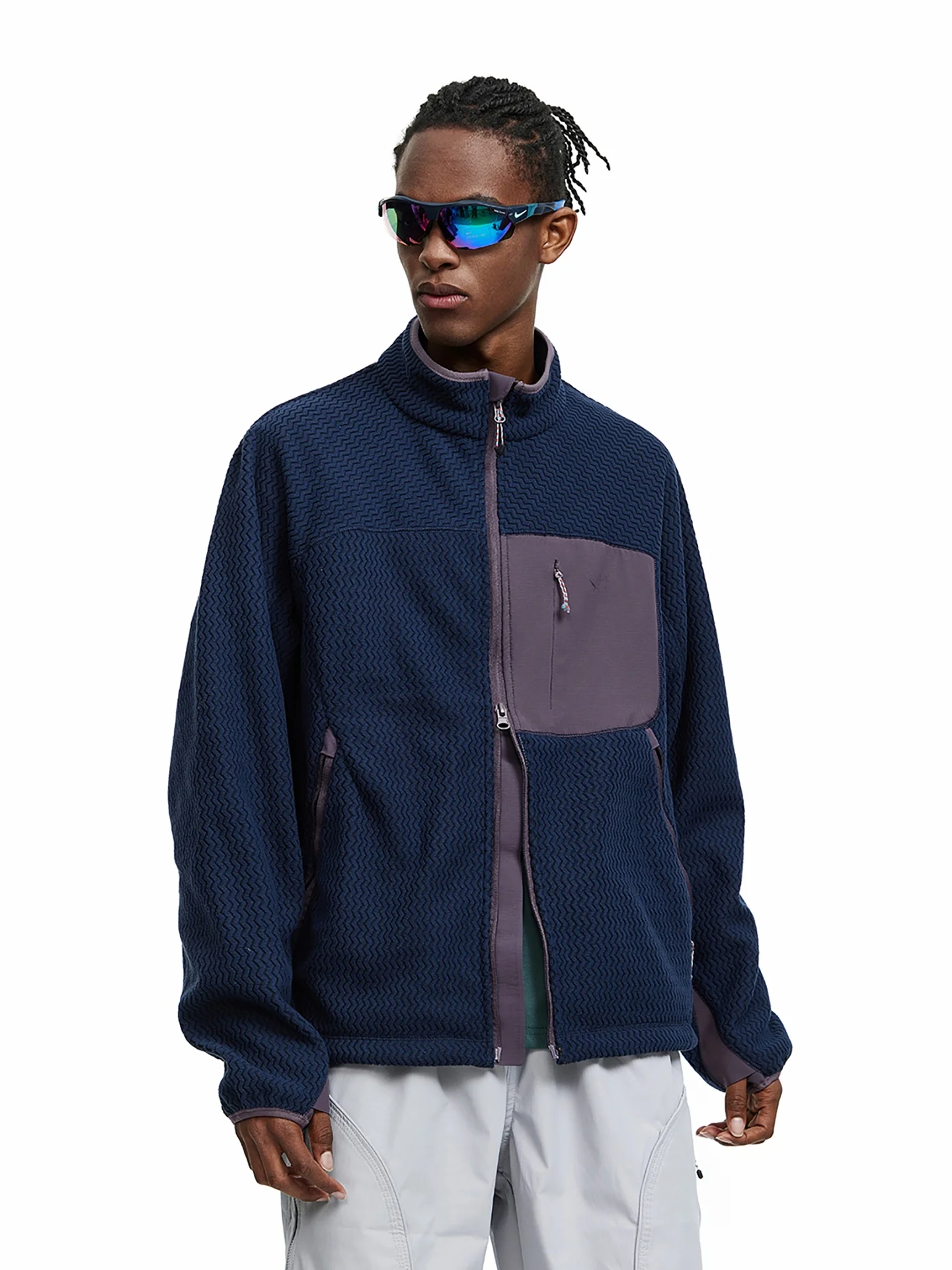 ARTANNIE Lightweight Stand Collar Open Cardigan Sweatshirt Men's 2026 Autumn New Outdoor Couple Sports Fleece Jacket