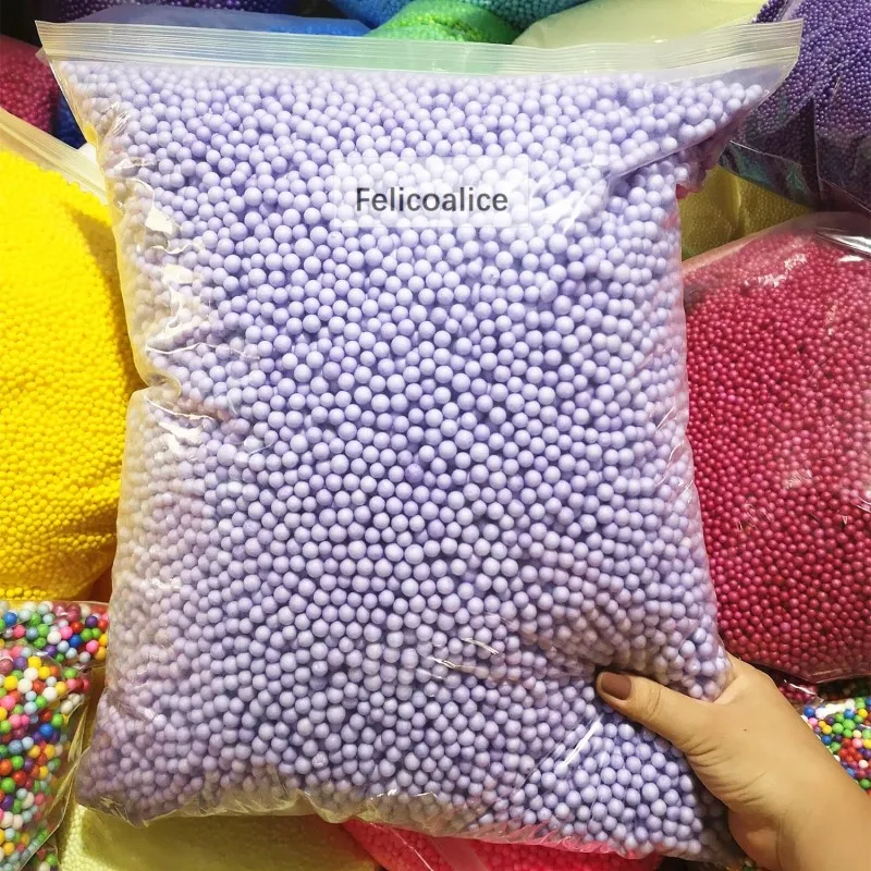 250 g/Beutel Macarons 2–3,5 mm 4–6 mm Pastell-Mini-Schaumperlen, bunte Styropor-Styropor-Füllkugeln, Basteln, DIY – Detail 28