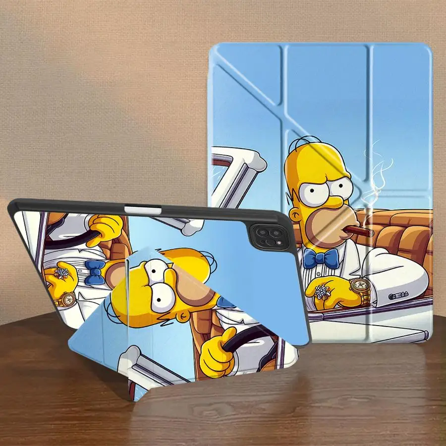 S-Simpsons Homers Cowboy With Pen Slot Cover Tablet Case For iPad Mini 7 6 5 Air 8 M2 M3 3 Pro M4 13 2025 2026 10th Gen 11th 9th