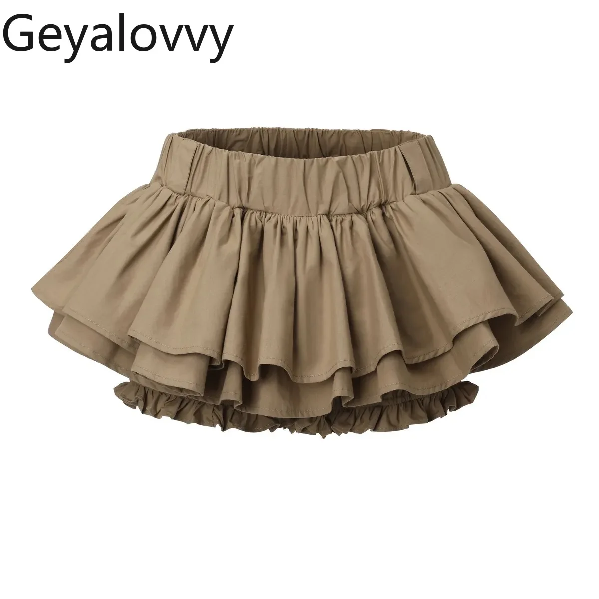 2025 neue Sommer frauen Casual Röcke Koreanische Nische Design Abnehmen Vielseitig Hohe Taille Einfache Rüschen Kurzen Rock Hosen