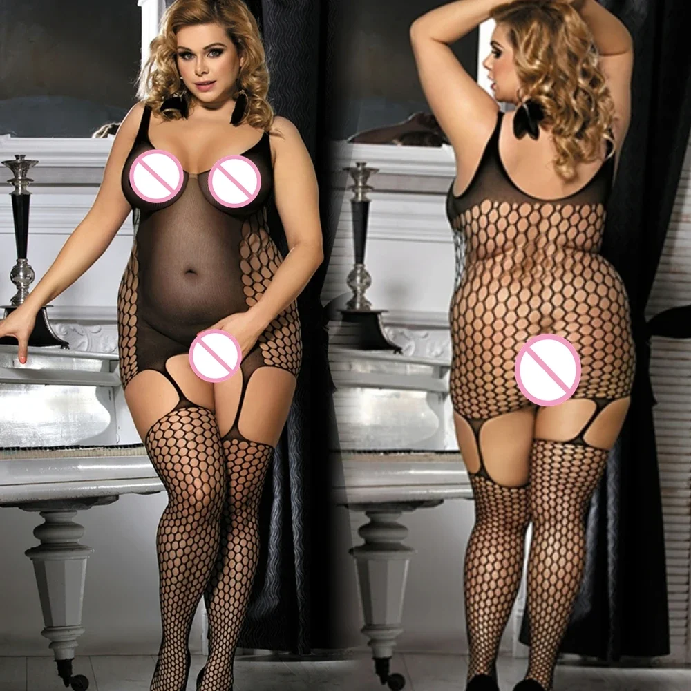 Hot Underwear Sexy Full Body Stockings for Women Erotic Fishnet Transparent Tights Lingerie Costumes Ladies Sex Mesh Sleepwear
