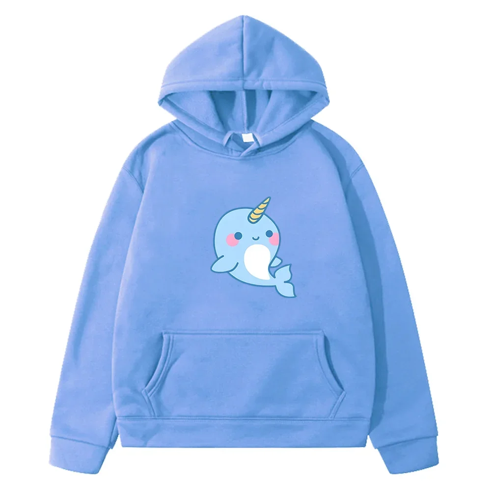 

Cutest Blue Narwhal Pullovers for Kids Cartoon Printed Girls Tees Children Top Long-sleeve Clothes Winter Autumn Toddler Outfits