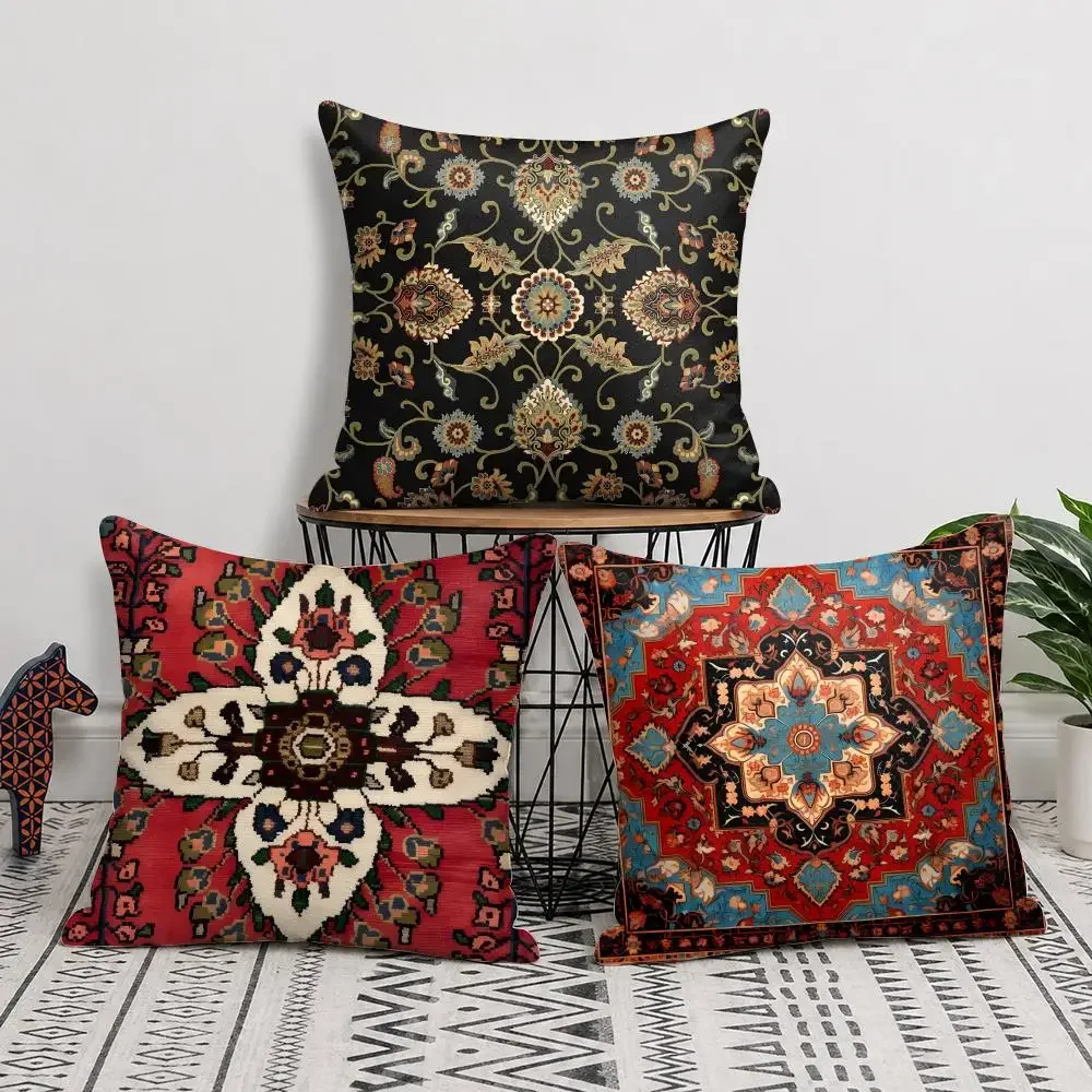 Bohemian Moroccan Throw Pillow Covers Set for Sofa Couch Decorative Cushion Accent Home Decor