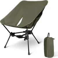 Lightweight Aluminum Moon Chair 300 lb Capacity Compact Portable Folding Design Camping Picnic Fishing Gym-Multi-Use Backpack