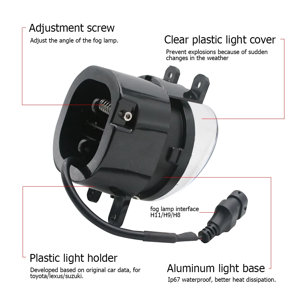 Led Fog Lamp Car Driving Light Angel Eye Aperture DRL PTF 15Wx2 12V for Lexus IS XE30 Is250 Is300h Is350 Is200t 2014 2015 2016 detail image 5