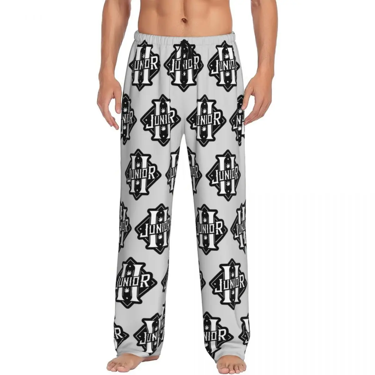 Custom Printed Men J-Juniors H Merch Logo Pajama Pants Sleepwear Sleep Lounge Bottoms with Pockets