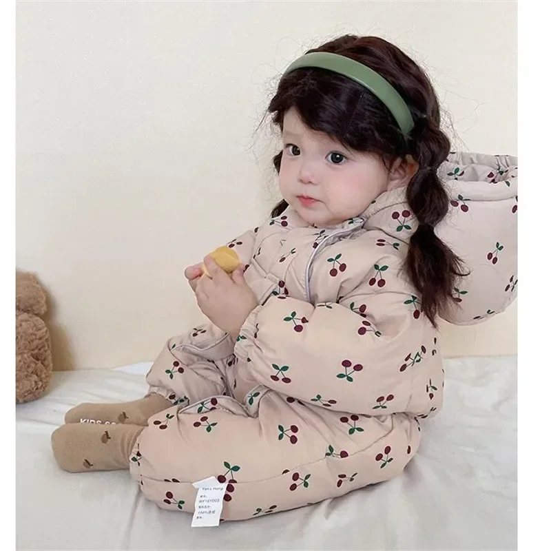 Baby Girl Clothes Winter 90% Duck Down Baby Snowsuit Overalls Hooded Thick Warm Girl Boy Romper Outerwear Toddler Jumpsuit Coat