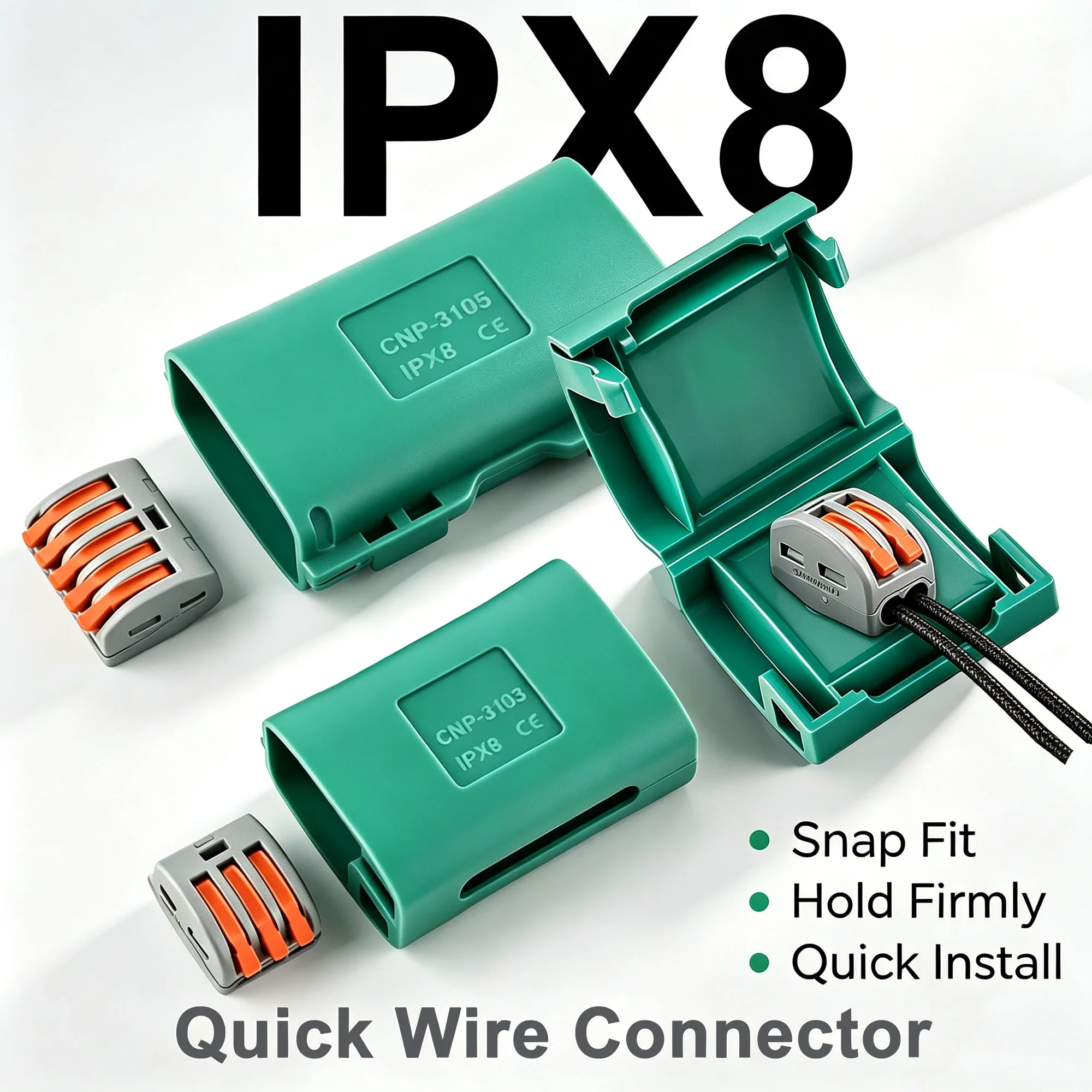 JINH CNP310 Series Waterproof Cable Splice Box for Landscape & Garden Lighting Gel-Filled Enclosure for Underground Wiring
