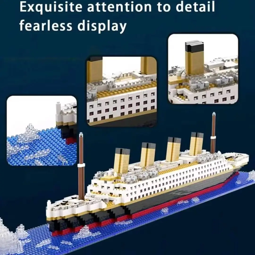Titanic Building Block Set, Collectible Model Decoration, Detailed Replica, Christmas/New Year/Birthday/Holiday Gift