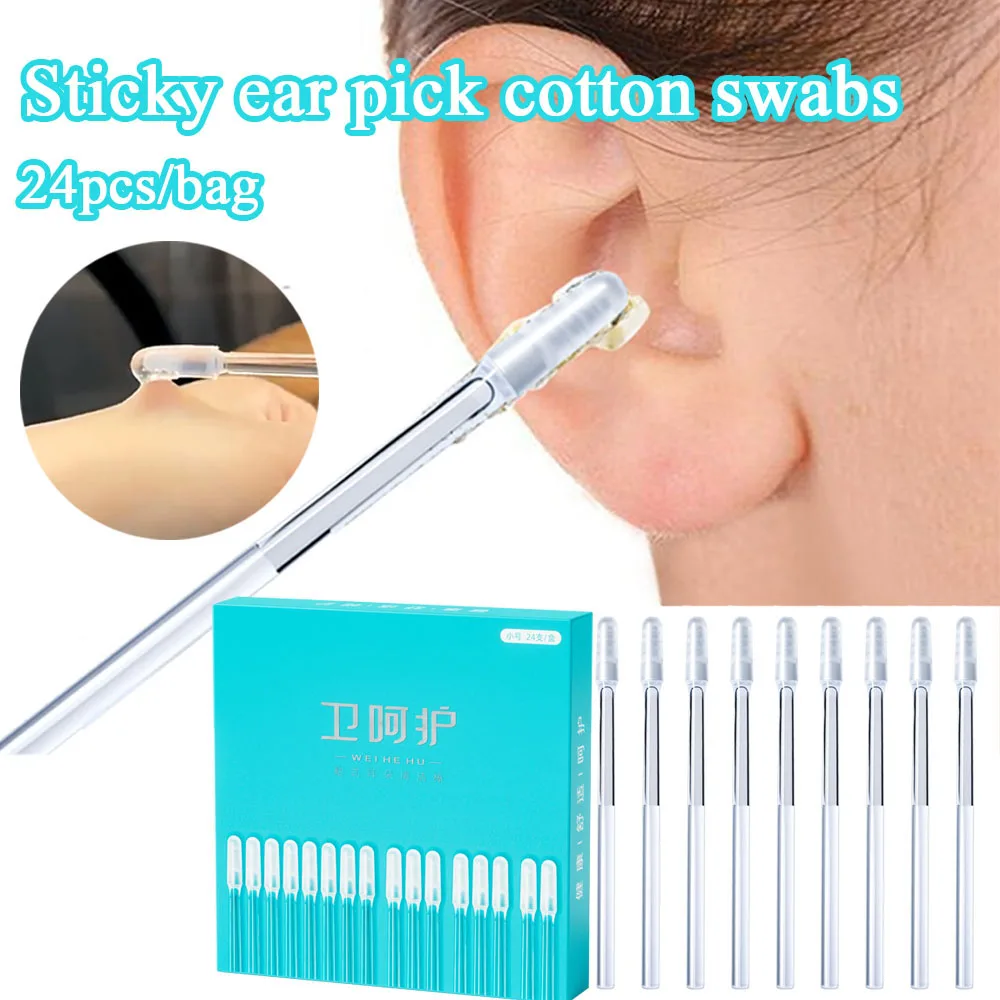 

Disposable Sticky Ear Swabs Pick Earwax Remover Older Adult Kid Spiral Tips Sticky Ear Stick Tool Reusable Soft Ear Cleaner 1pcs