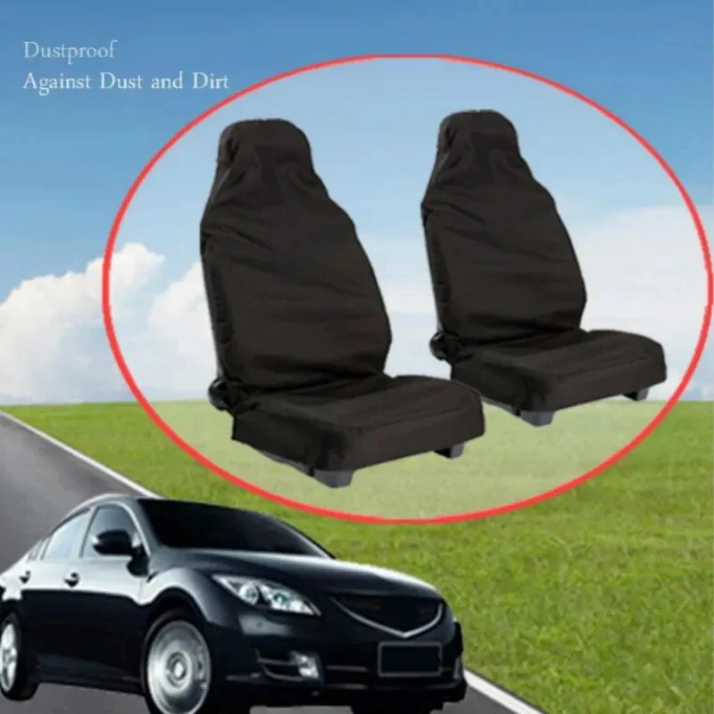 2PCS Heavy Duty Car Front Seat Protector Cover Universal Waterproof Breathable Auto Seat Covers Cushion Protector