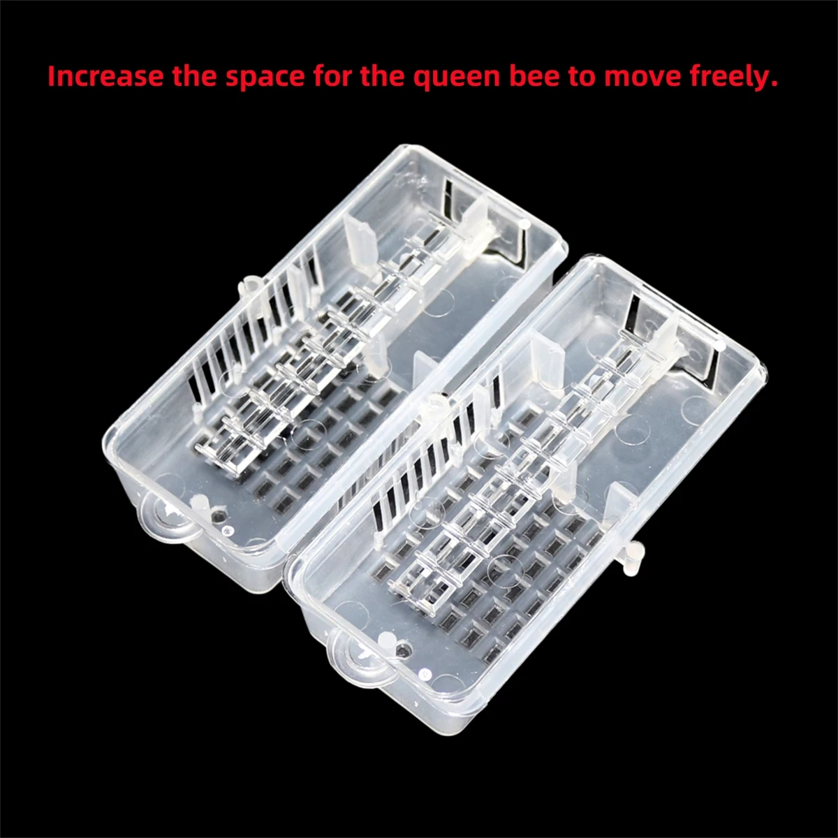 Multifunctional Queen Bee Cage Plastic Transparent Bee Mailing Box Queen Bee Escape Prevention Frame Beekeeping Supplies 100Pcs