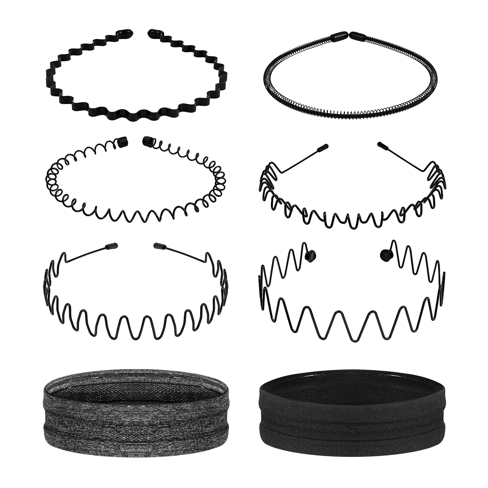 

Women Hair Accessories Women's Accessory for Woman Hairdressing Wavy Hoops Tie Athletic Headbands Black Scrunchies Spring