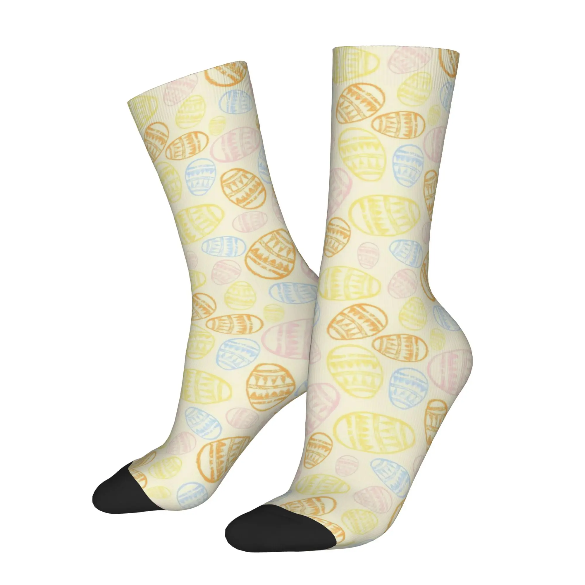 

Забавные носки с пасхальными яйцами и кроликами, 7 пар, винтажный качественный принт, мужские повседневные носки