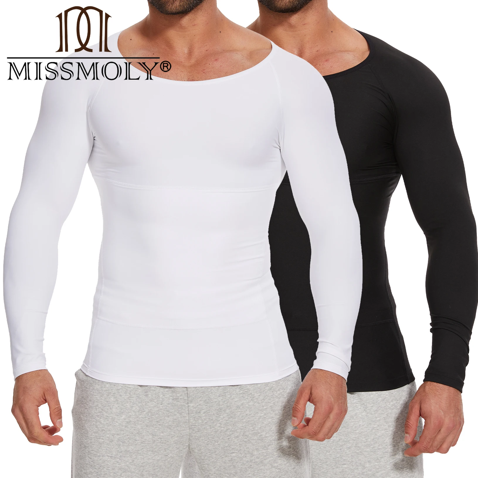 

Men Body Shaper Long Sleeve Compression Shirt Waist Trainer Male Corset Slimming Workout Tummy Control Shapewear Undershirt Tops