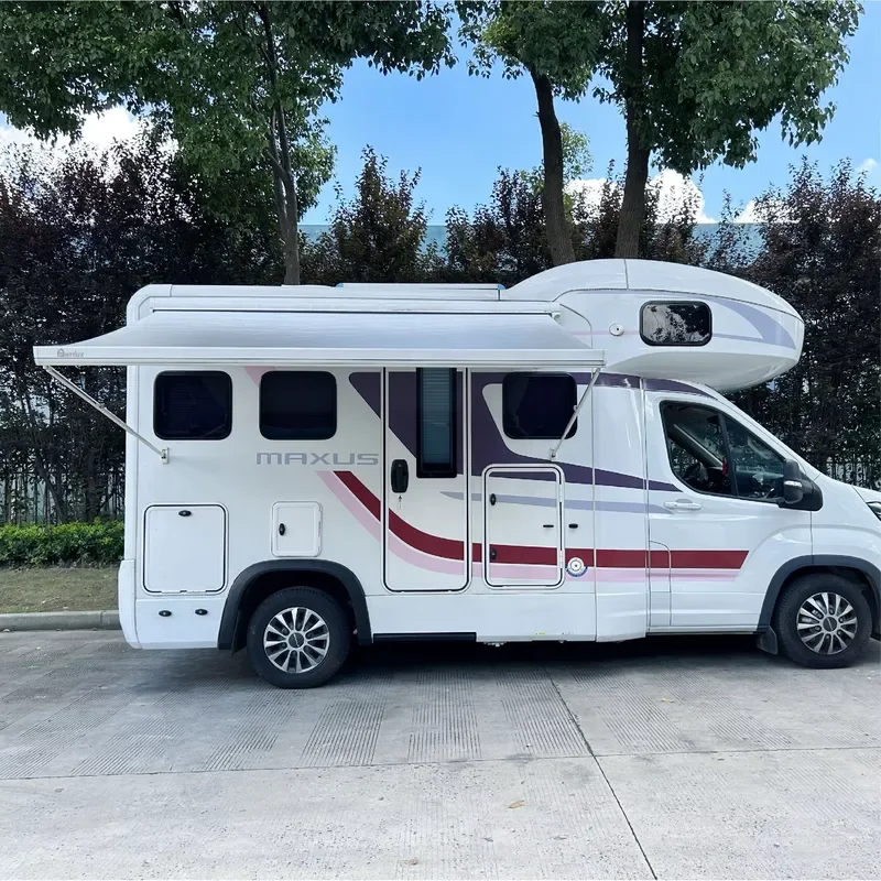 

Electric Full Cassette RV Awning with LED Light Strip Waterproof Retractable Sunshade for Awnlux W5500 for Class C Motorhome