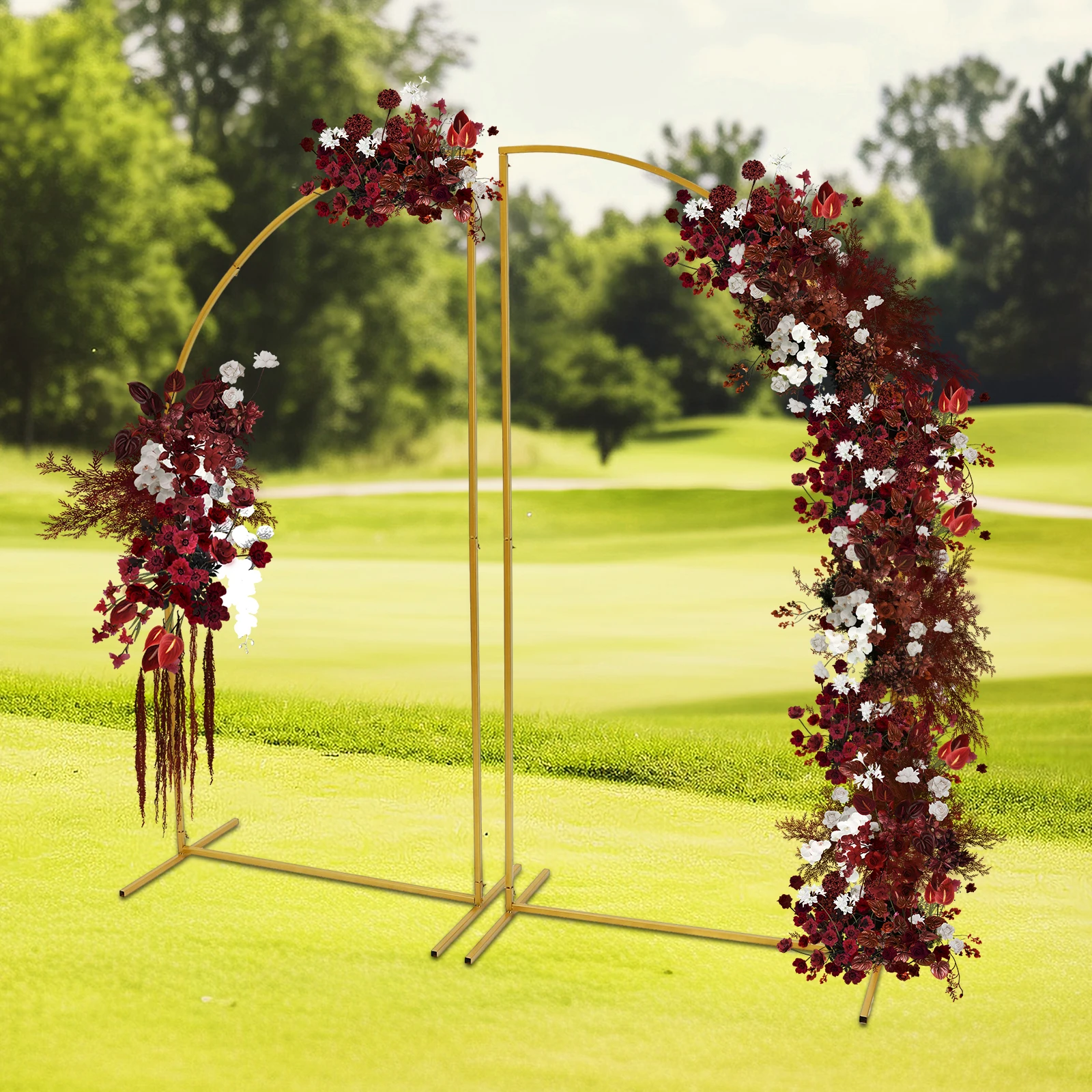 

Metal Wedding Arch Backdrop Flower Display Stand Frame Background Rack Prop 1.8m