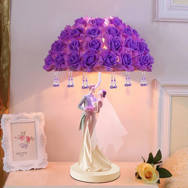 BUNNY Contemporary Wedding Table Lamp Personalized and Creative Rose Living Room Bedroom Bedhead Decorative Lamp