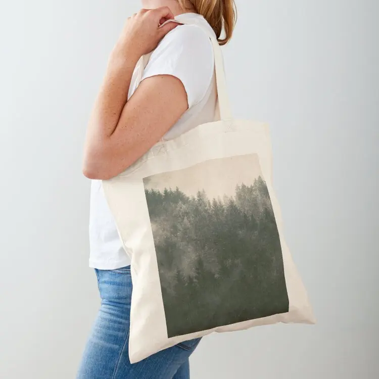 Asleep // Out Of Nowhere Wilderness Cascadia Trees Fairytale Forest Covered In Magic Fog Tote Bag