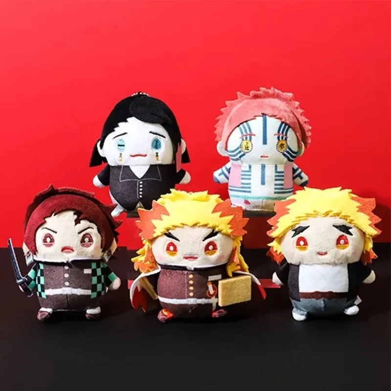 Genuíno anime demon slayer akaza rengoku kyoujurou tanjirou cosplay fofo impressão algodão maumet dos desenhos animados fantoche chaveiro natal