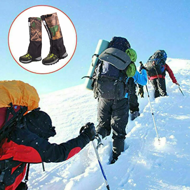 Oxford Cloth 210T Polyester Taffeta Lining Outdoor Mountaineering Waterproof Wear-resistant Camouflage Snake Gaiters