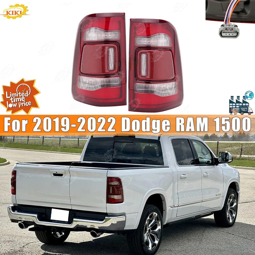Rear signal light Fit For Dodge RAM 1500 2019 2020 2022 Outer red  w/ Blind Spot LED Tail light Pair 11 Pins Rear Lamp Assembly