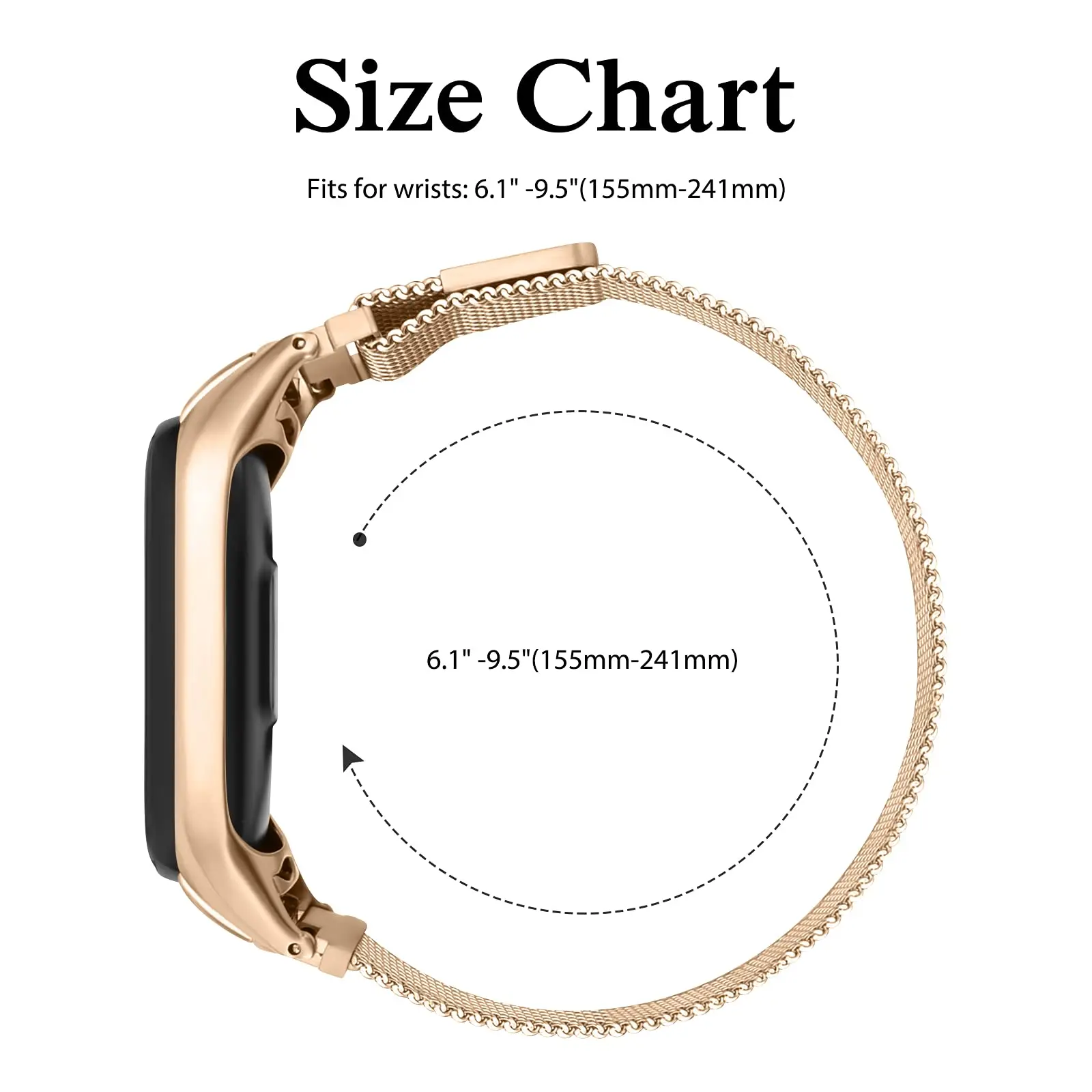Stainless Steel Strap for Xiaomi Mi Band 8 9 Replacement Correa Milanese Loop Bracelet for Miband 9 8 Watchbands Accessories