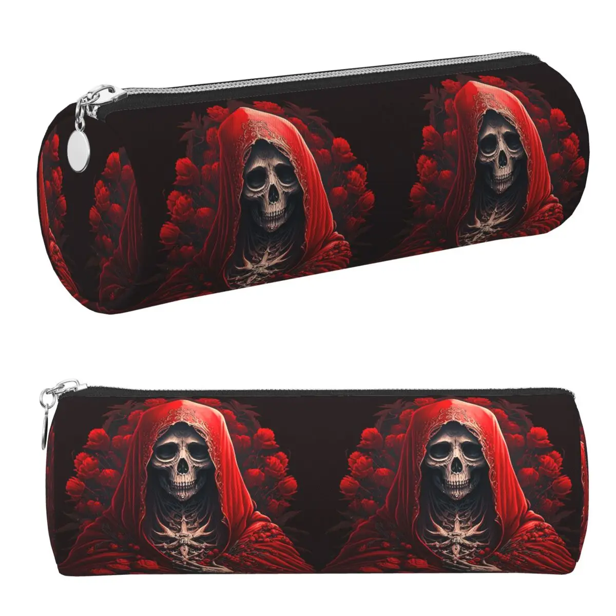 Santa Muerte Saint Death Goth Mexican Muertos Skull Federmäppchen, Federtasche, zylindrische Stiftbox, Federmäppchen, Schreibwarenbedarf