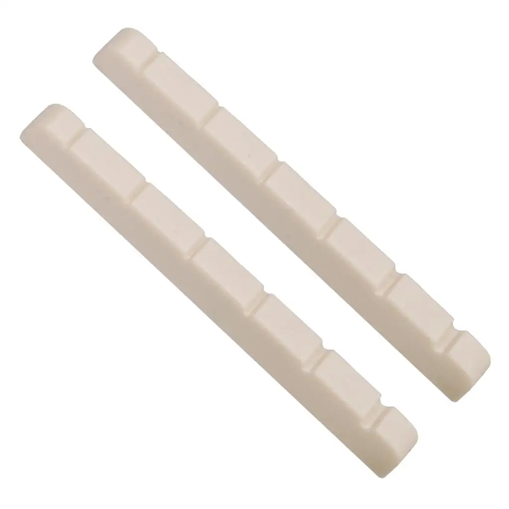 Plastic Electric Guitar Nut Slotted Bridge Saddle 6 String Replacement Guitar Parts for Electric Guitars Setup Tools