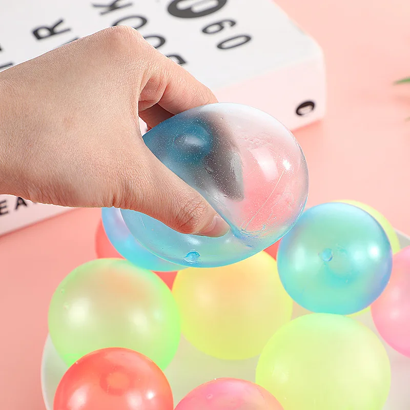 4.5/6cm Party Rave Luminous Balls Rome Decor Festival Accessories Glow In The Dark Squeeze Luminous Sticky Ball Party Decoration