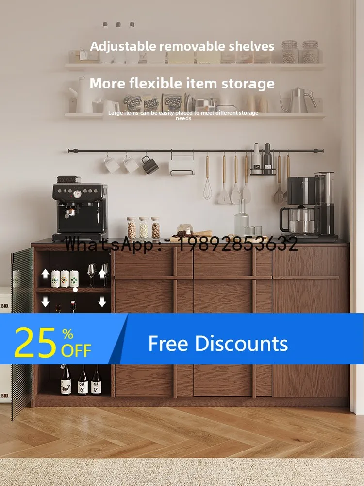 YFY Mid-Century Style Sideboard  Wall-Mounted Integrated Home Rock Board Storage  Living  Kitchen Skeleton Line   Tea