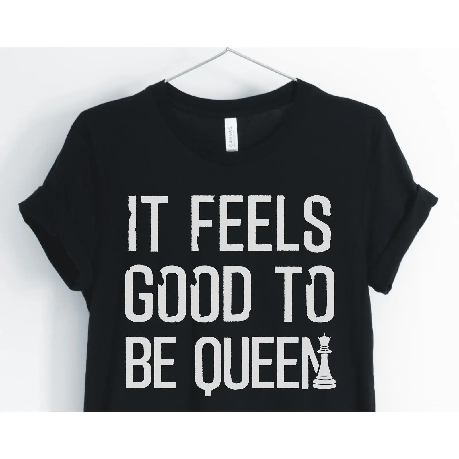 It Feels Good To Be Queen Chess T Shirt Funny Lover For Player Master Casual Women's  vintage Washed designer clothes graphic