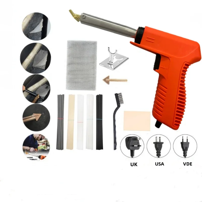 

100W Hot Stapler Plastic Welding Machine Plastic Bumper Soldering Iron 2 in 1 Garage Tools Car Bumpers Repair Kit PVC Welder Gun
