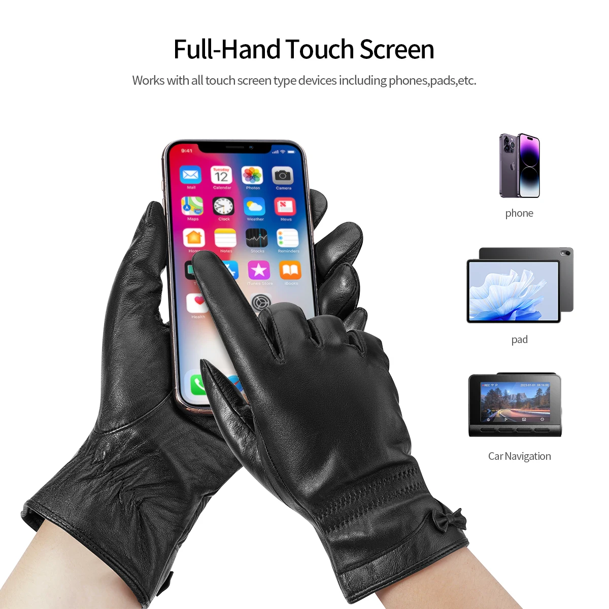 Thumbnail 4 - #63 Latest Leather Touchscreen Gloves Offers