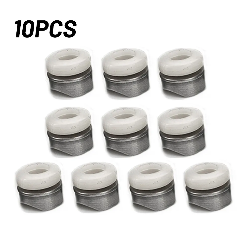 Imagem -04 - Airless Pulverização Máquina Selos Gaxetas Ponta para Tinta Spray Bocal Sela Lavadora Meia Lua Pad 10 Pcs Aço Inoxidável