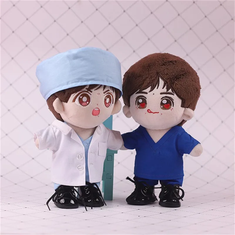 6 New Styles 20cm Fashion Doll Clothes Cos Doctor Suit  20cm Dolls Cartoon Stuffed Doll Accessories Children's Gift