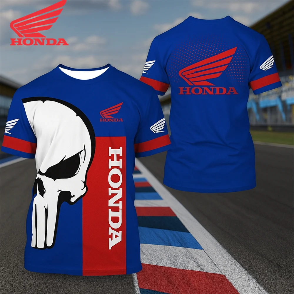 تيشيرتات هوندا للدراجات النارية والسباق للرجال الأكثر مبيعًا في عام 2025 مطبوعة ثلاثية الأبعاد سريعة الجفاف، خفيفة الوزن، فتل العرق لركوب الدراجات