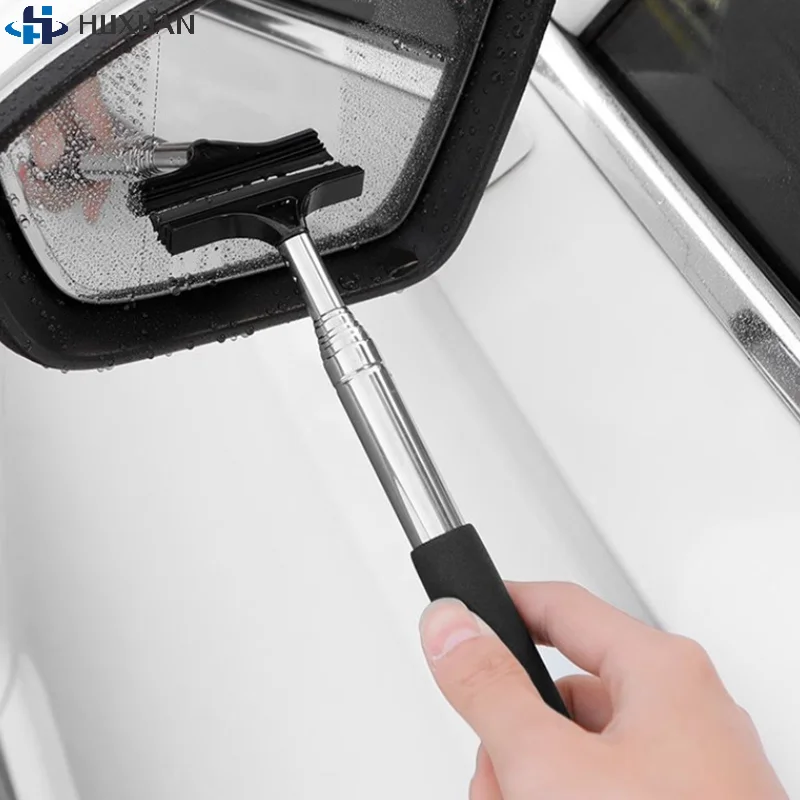 1 UNIDADE Mini Limpador Portátil Telescópico para Retrovisor Automotivo - Ferramenta de Limpeza de Vidros de Carro