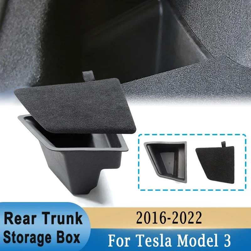 

Ящик для хранения заднего багажника для Tesla Model 3 2016-2024, ящик для хранения боковых контейнеров на заказ с крышкой