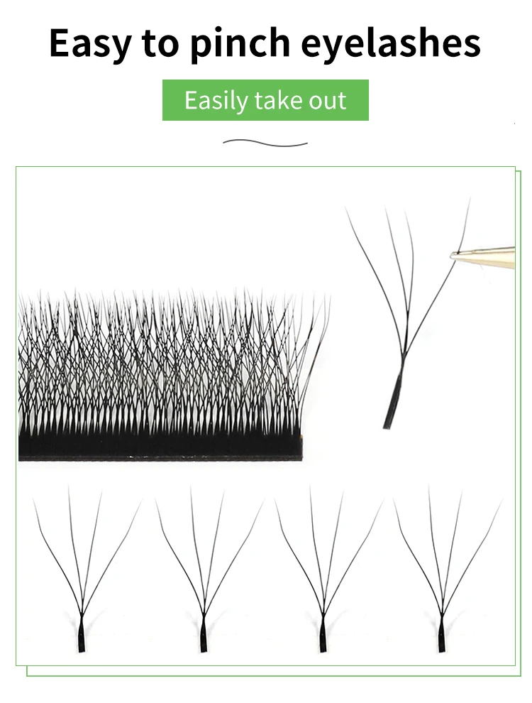 MARIA W Shape Eyelash Extensions 3D 4D 5D 6D 7D Premade Fans Speed Eyelash Extensions Natural Soft Light Full Dense
