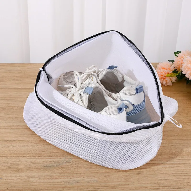 1 PCS Shoes Bags With Zips Mesh Laundry Bag Mesh Laundry Bag Storage Organizer Sundry Bags Shoe Large Capacity Clothes Storage