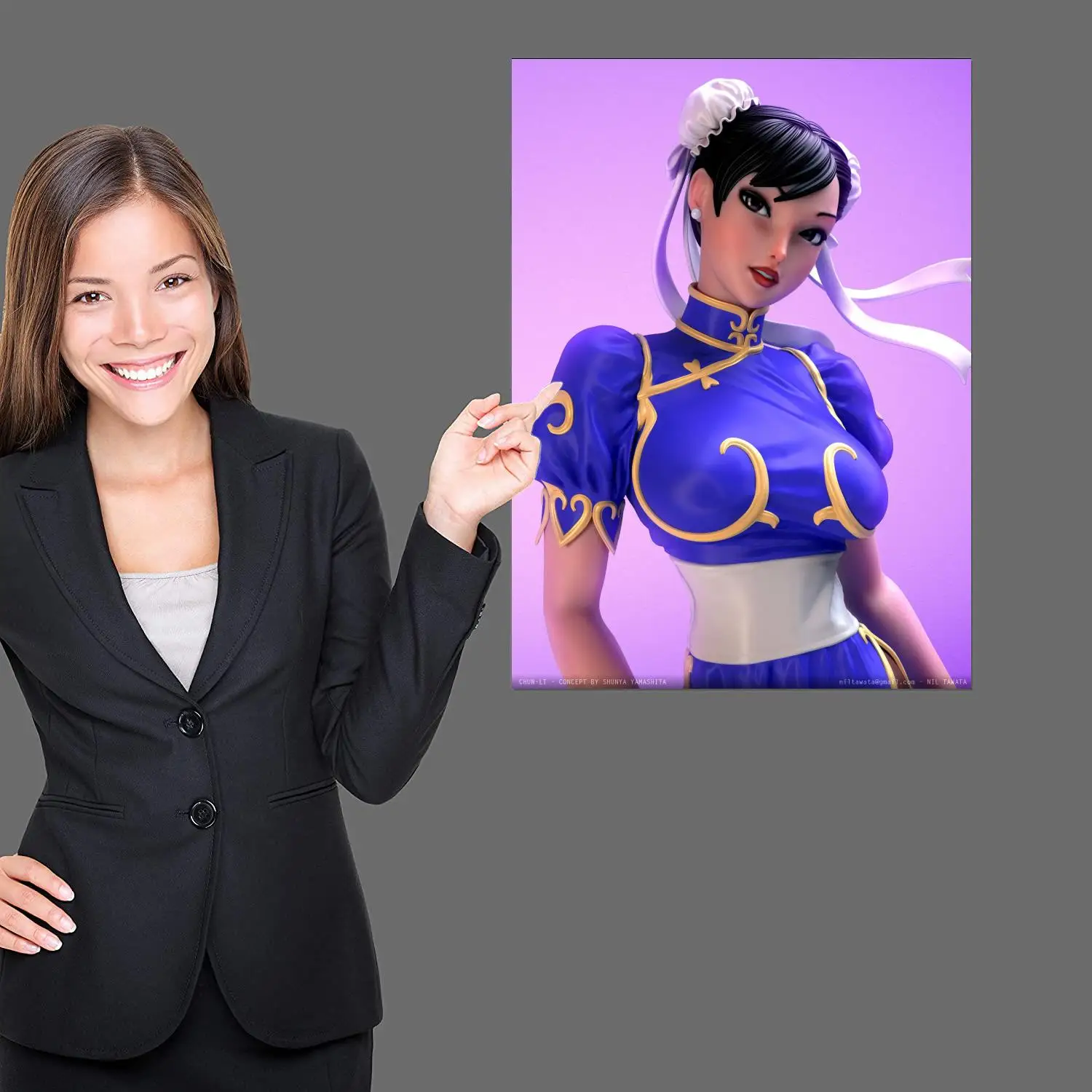 Chun li Poster seni kanvas dan cetakan gambar seni dinding, Poster dekorasi kamar tidur keluarga Modern