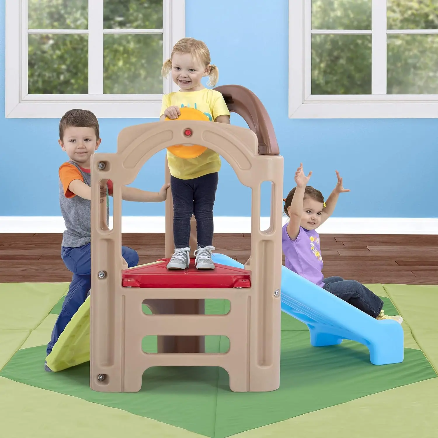 Young Explorers Activity Climber - Indoor or Outdoor Climber and Activity Playset for Toddlers and Kids, Made in USA