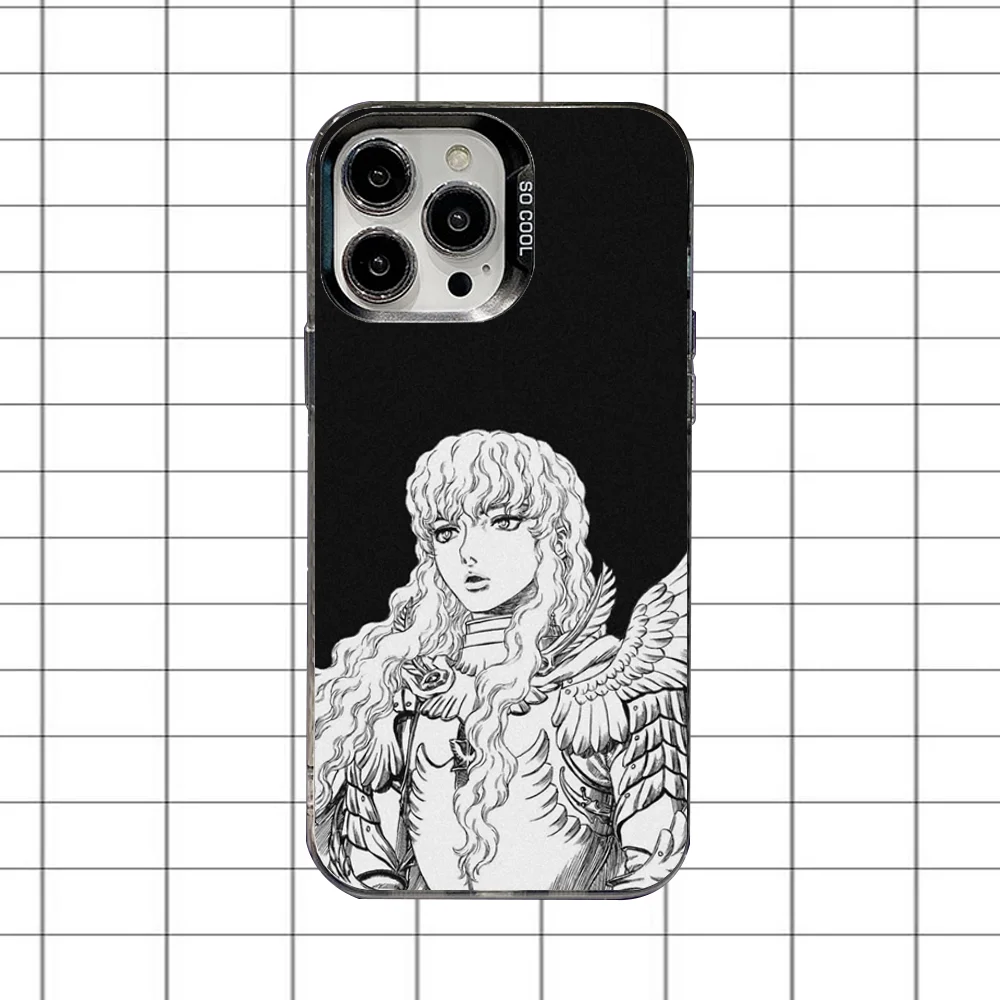 Griffith B-BerserkS Phone Case For iPhone 16,15,14,13,12,11,8,7,Pro,Max,Plus,Mini,XS,SE Anti Fall Black Matte Hard view 3