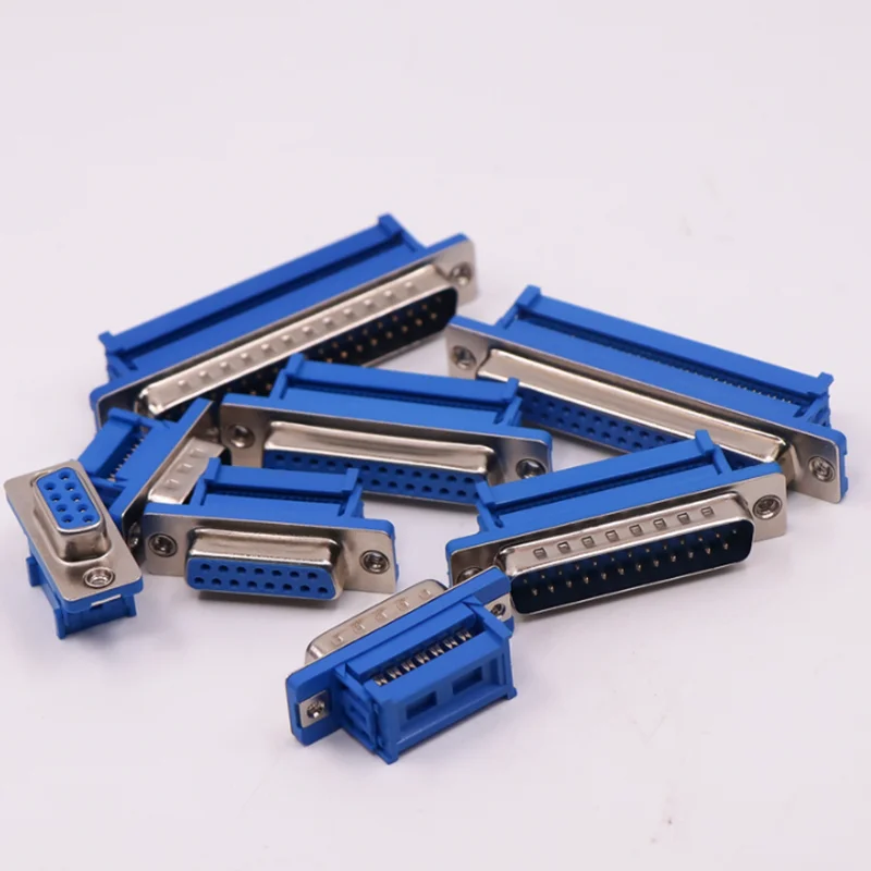 10pcs D-SUB DB9 DB15 DB25 DB37 9P 15P 25P 37P Male Female  IDC Flat cable Connector