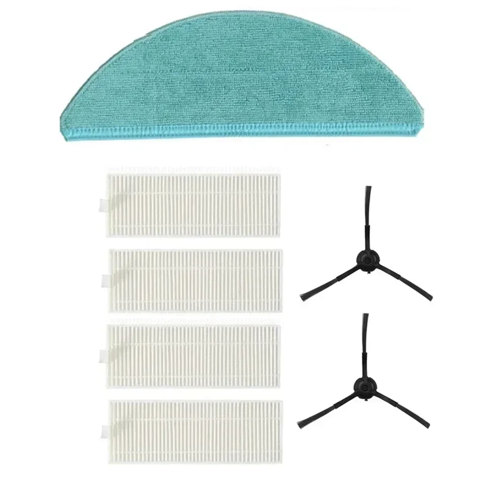 Side Brushes + Mop Cloth + Filters Kit For Cecotec For CONGA 8090 For ULTRA High-quality Designed For Direct Replacement