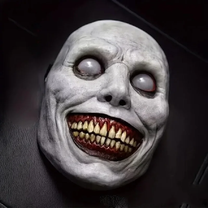 Smile Exorcism Halloween Ghost Mask Festival Bar Masquerade Haunted House horror mask role play smile white face white eye mask