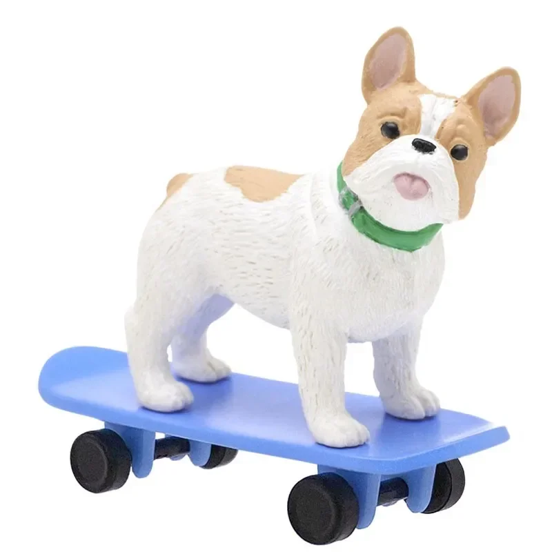 Original Kawaii Kitan Club Gashapon Figur Skateboard Hund Französische Bulldogge Mini Tier Figur Anime Dekor Kapsel Spielzeug