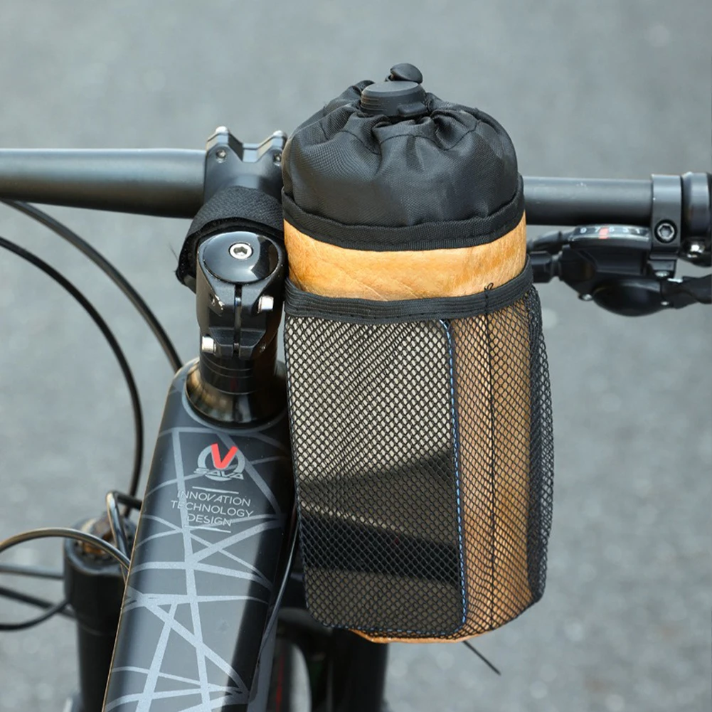 Cup Holder For Bike Water Bottle Holder With Mesh Pockets Heat And Cold-insulating Drink Bottle Cup Cage For Scooter Wheelchair